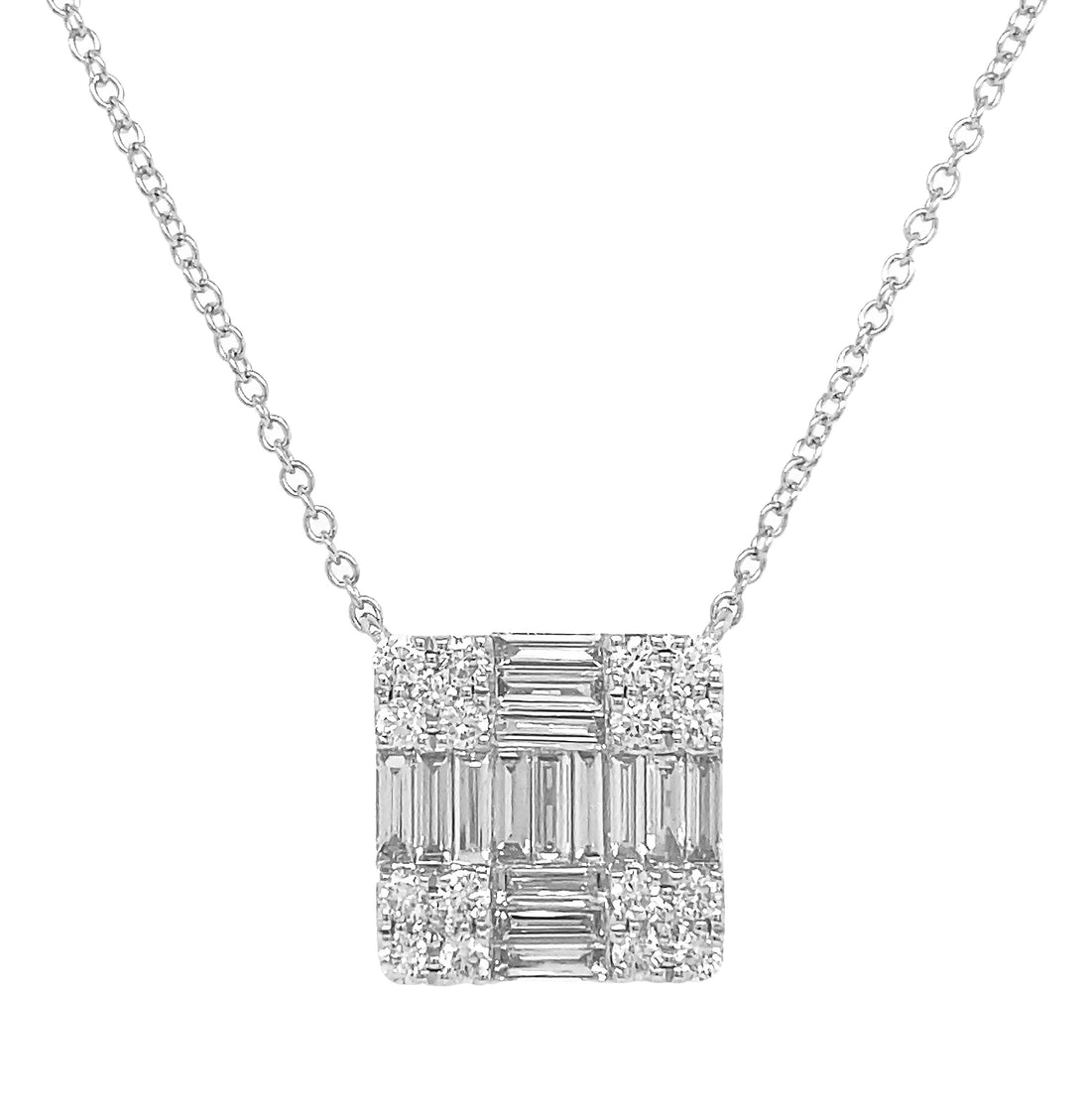 18kt White Gold Diamond Pendant