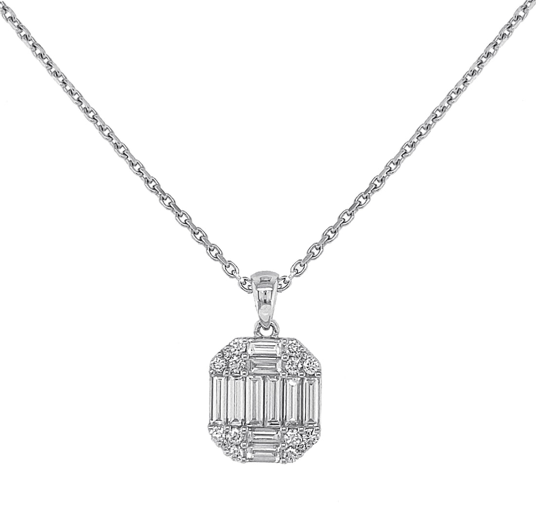 18kt White Gold Diamond Pendant
