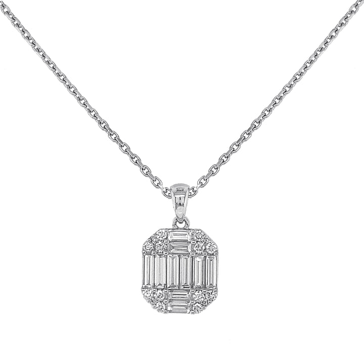 18kt White Gold Diamond Pendant