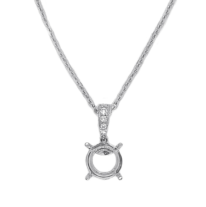 18kt White Gold Diamond Pendant Mounting
