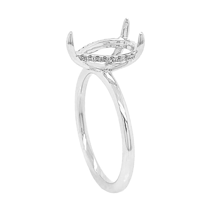 18kt White Gold Diamond Semi Mount