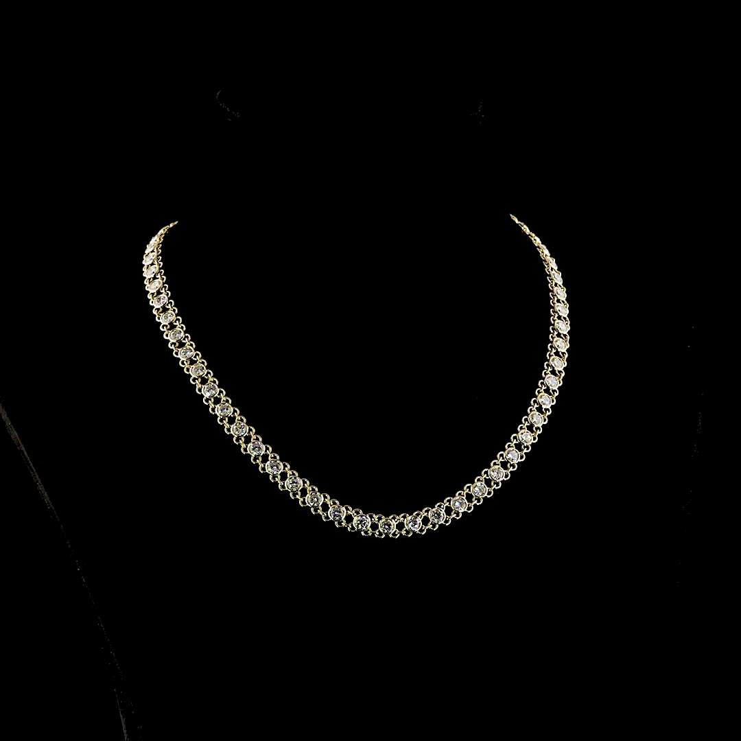 14kt Yellow Gold Lab Diamond Necklace