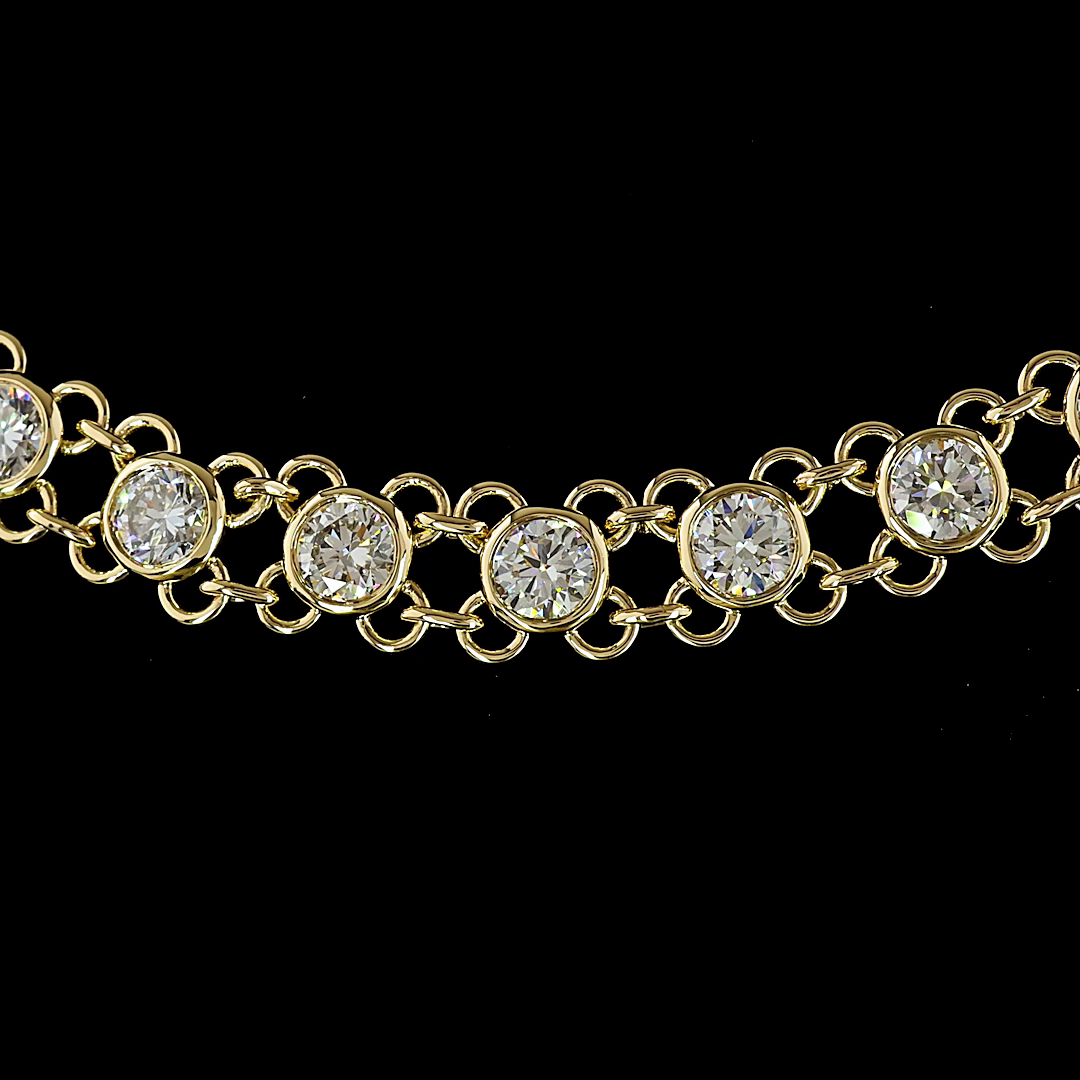 14kt Yellow Gold Lab Diamond Necklace