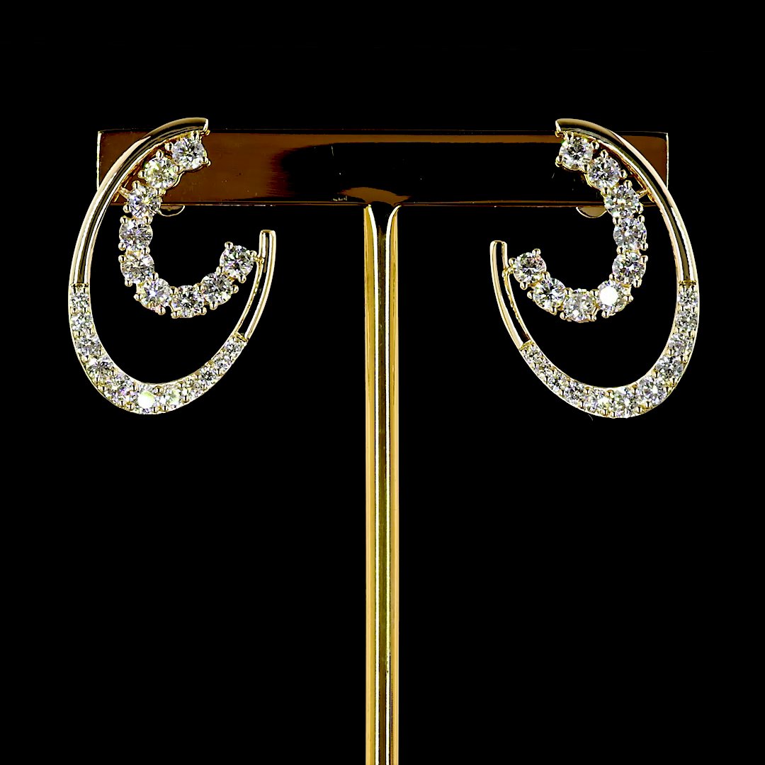 14kt Yellow Gold Lab Diamond Earrings