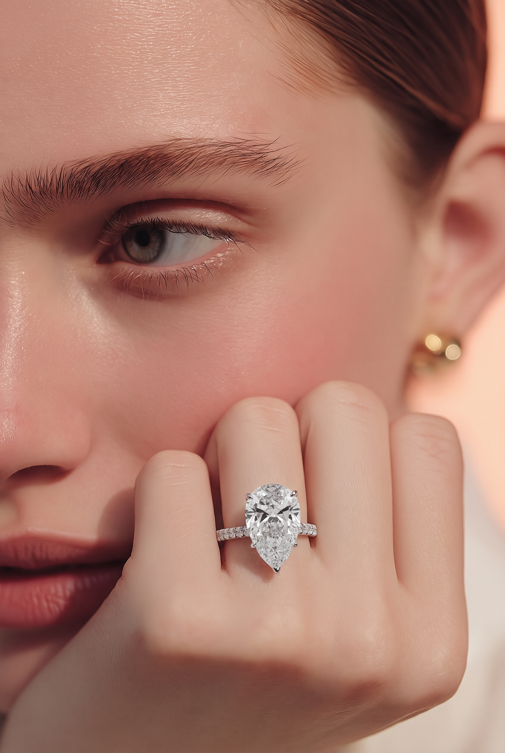 18kt White Gold Lab Diamond Ring
