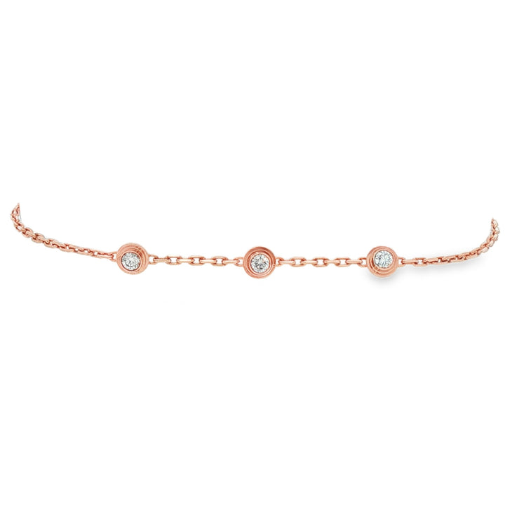 18kt Rose Gold Diamond Bracelet