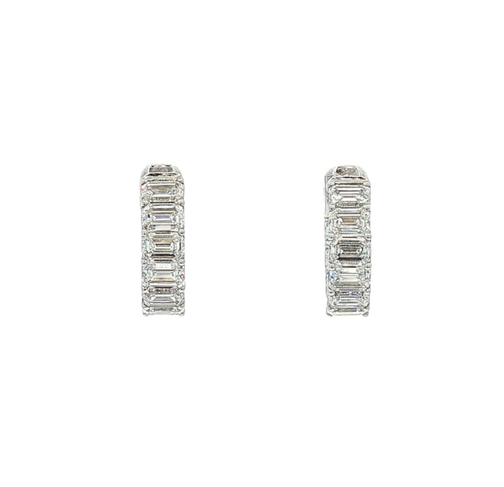 14kt White Gold Lab Diamond Huggie Earrings