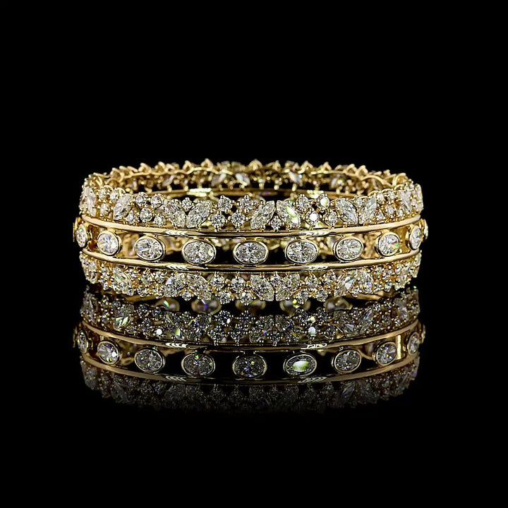 14kt Yellow Gold Lab Diamond Bangle