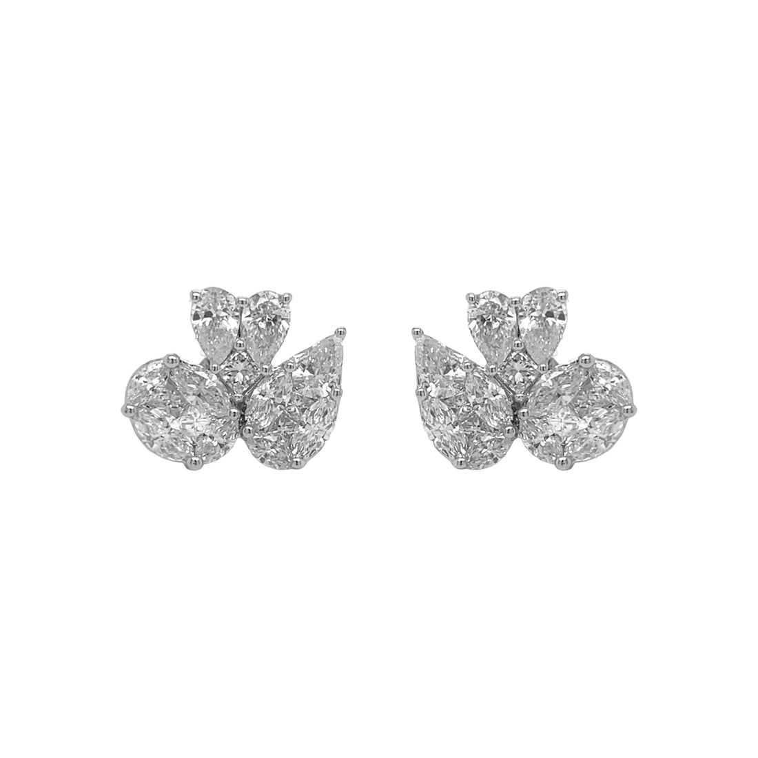 18kt White Gold Diamond Earrings