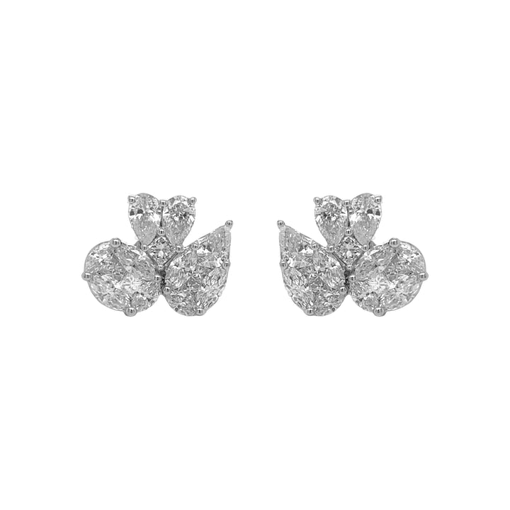 18kt White Gold Diamond Earrings