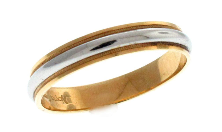 Platinum And 18kt Yellow Gold Men's Wedding Band