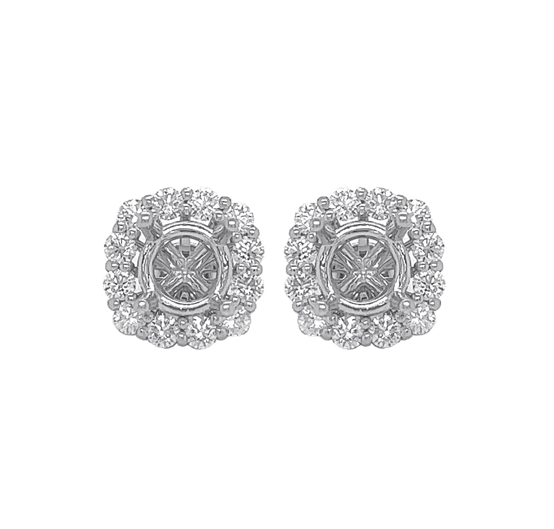 18kt White Gold Diamond Earrings