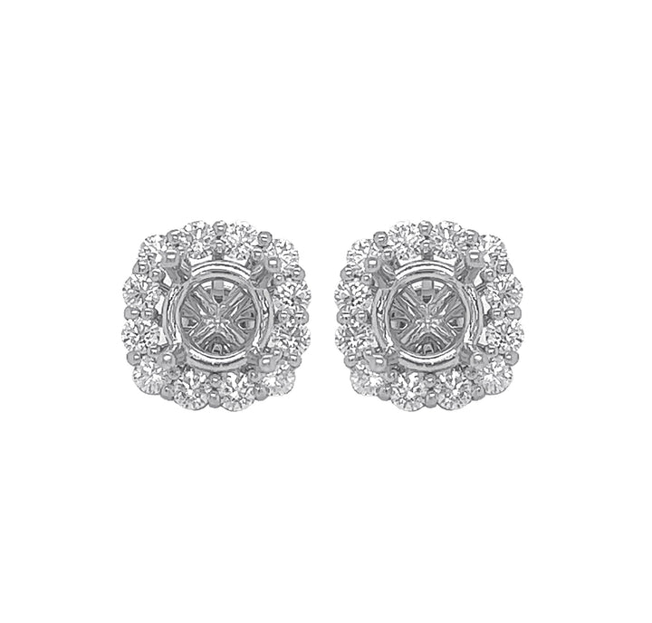 18kt White Gold Diamond Earrings