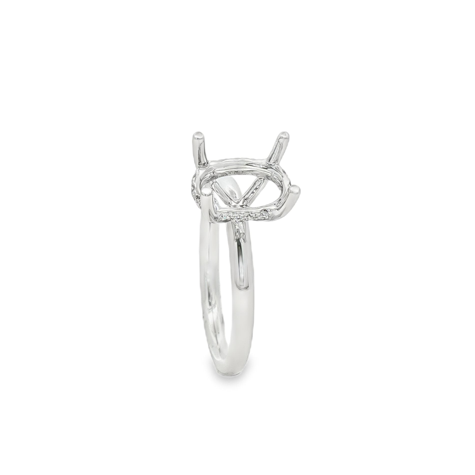 18kt White Gold Diamond Semi-Mount