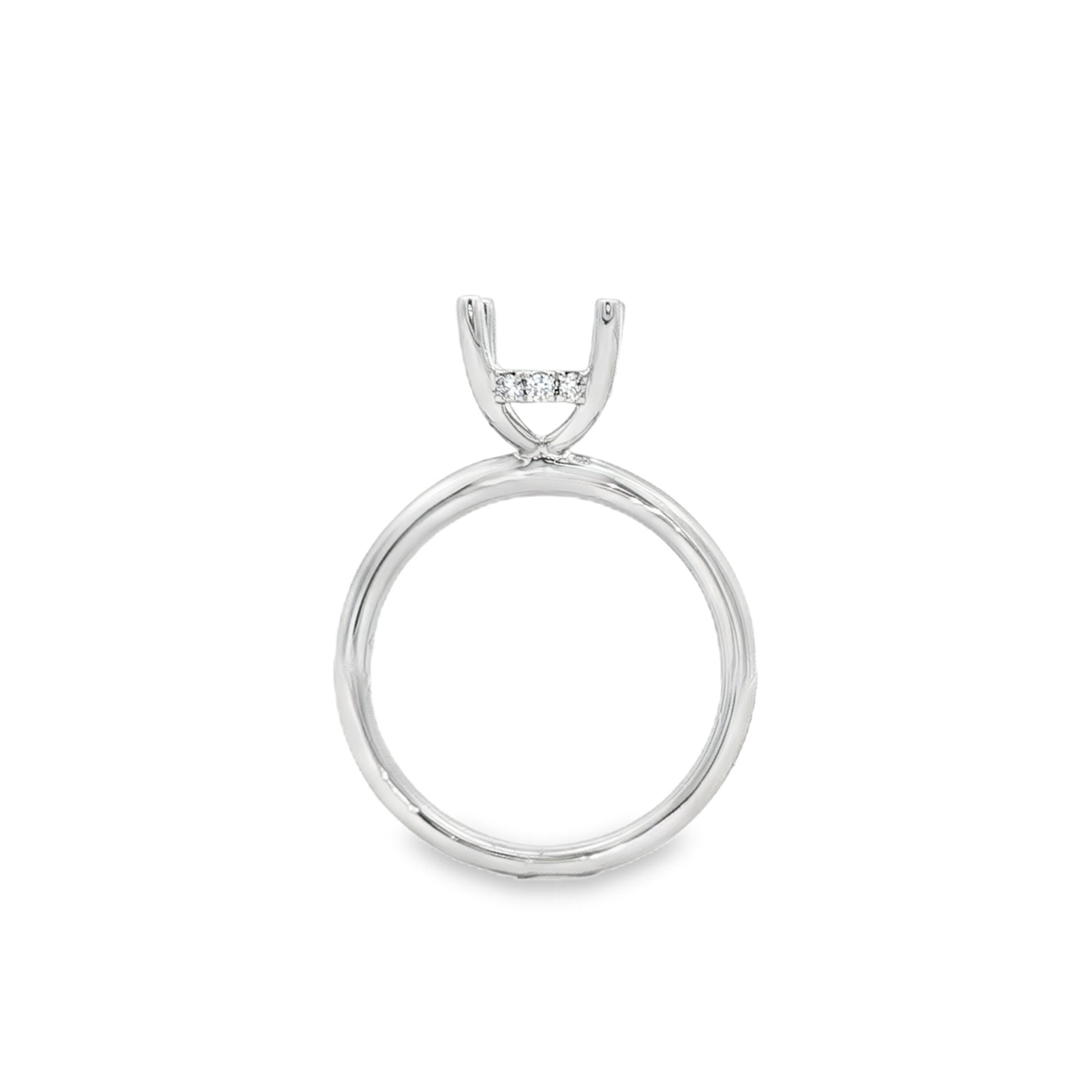 18kt White Gold Diamond Semi-Mount