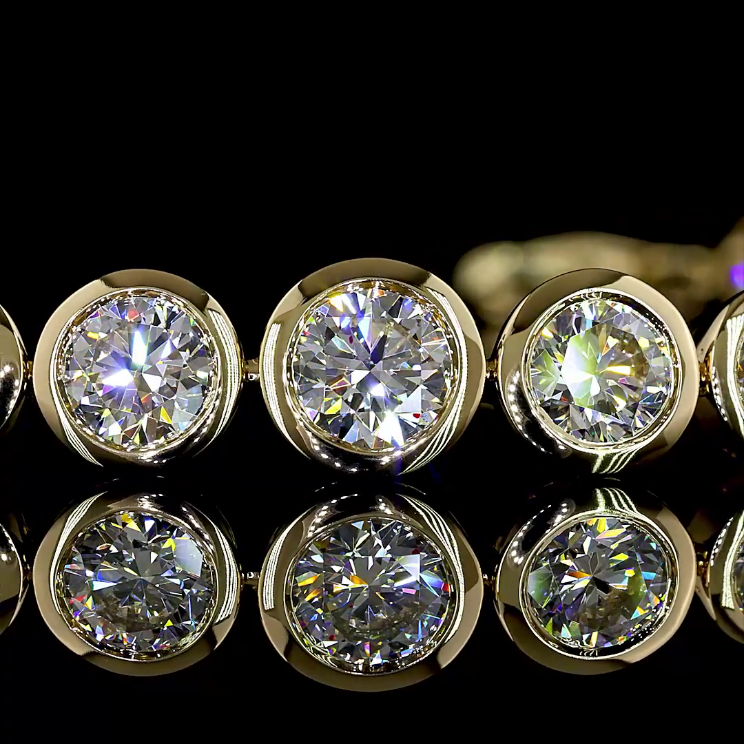 14kt Yellow Gold Lab Diamond Tennis Bracelet