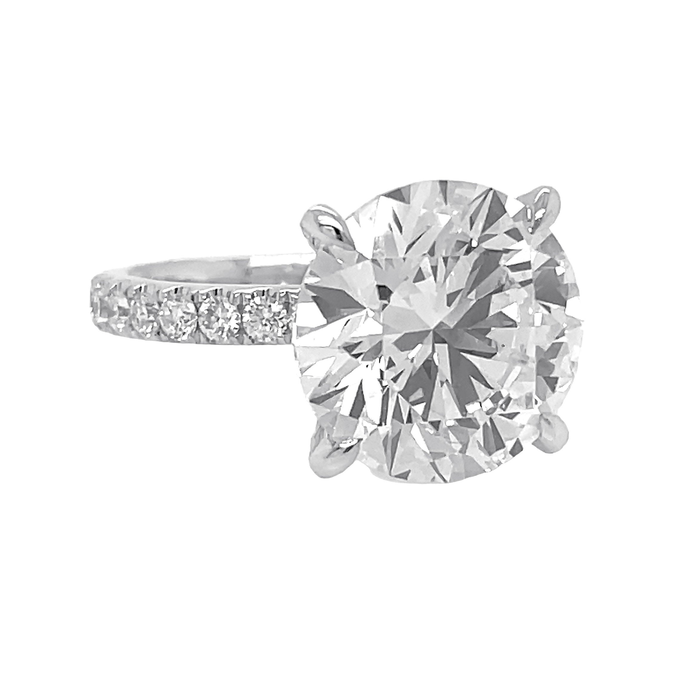 4kt White Gold Lab Diamond Ring