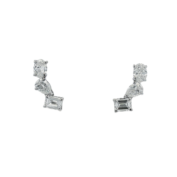 14kt White Gold Lab Diamond Earrings