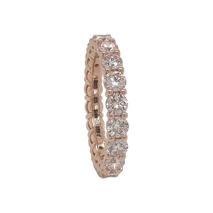 18kt Rose Gold Lab Pink Diamond Eternity Band