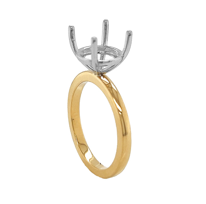 18kt Yellow and White Gold Diamond Semi-mount