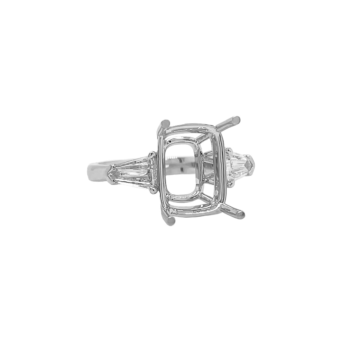 18kt White Gold Diamond Semi-mount