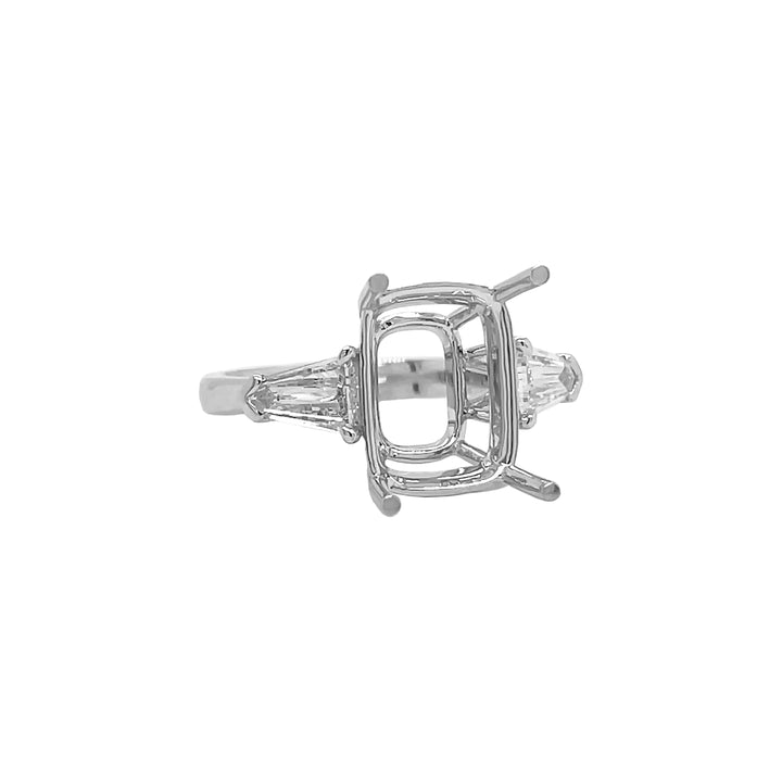 18kt White Gold Diamond Semi-mount