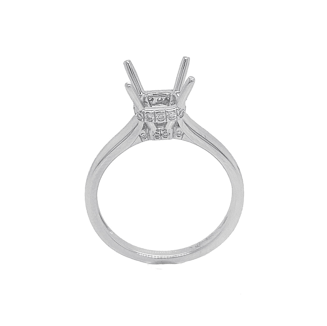 18kt White Gold Diamond Semi Mount