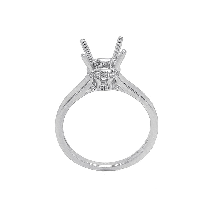 18kt White Gold Diamond Semi Mount