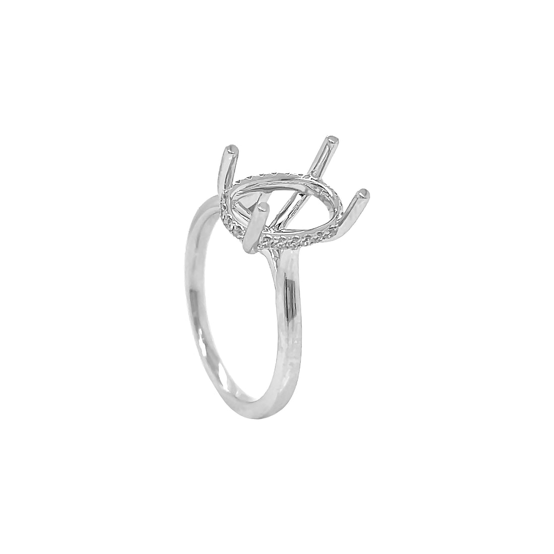18kt White Gold Diamond Semi-mount