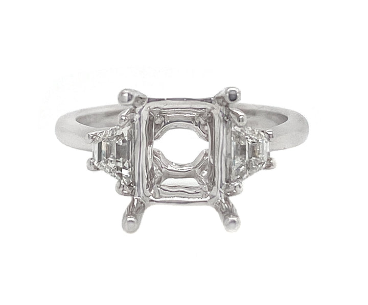 18kt White Gold Diamond Semi Mount