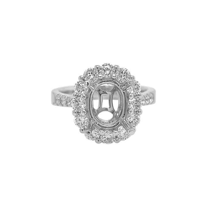 18kt White Gold Diamond Semi Mount