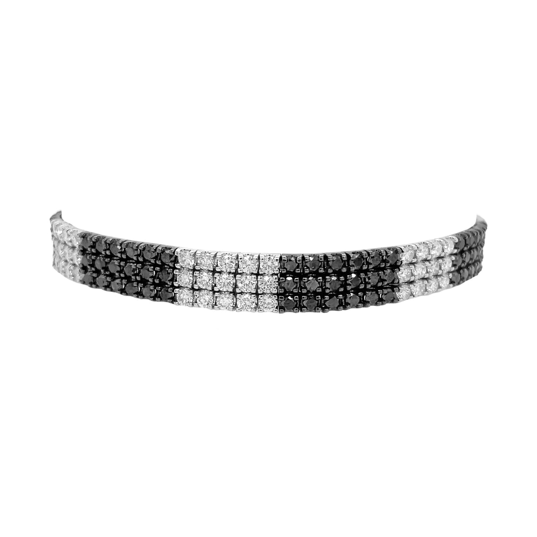 18kt Black Gold Diamond and Black Diamond Bracelet
