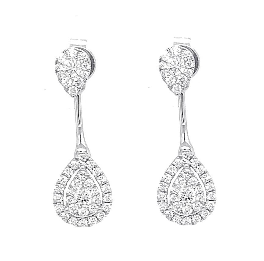 18kt White Gold Diamond Earrings