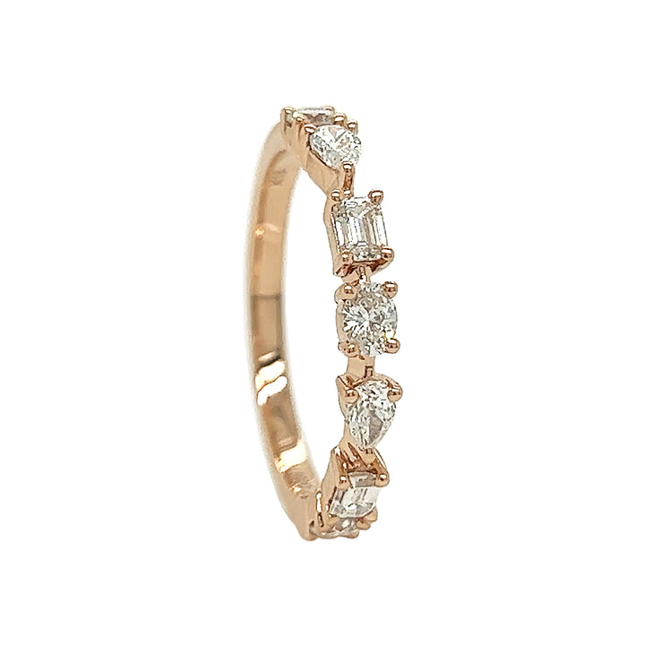 18kt Rose Gold Diamond Band