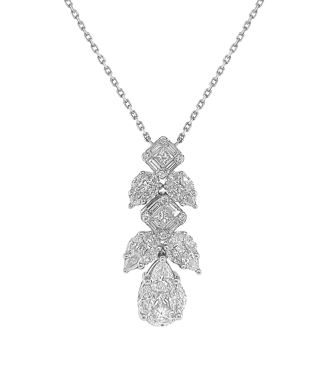 18kt White Gold Diamond Pendant
