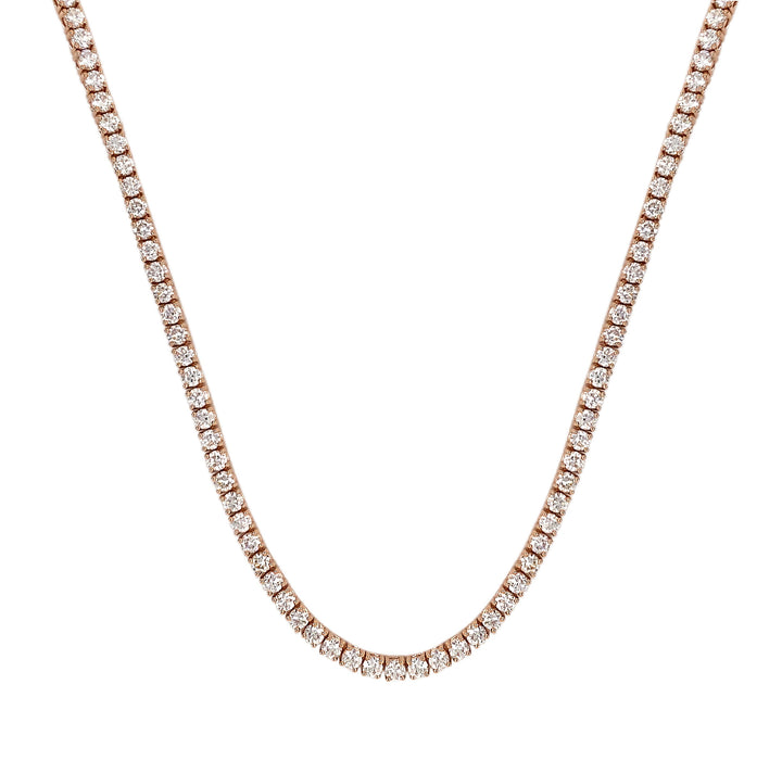 14kt Rose Gold Lab Diamond Tennis Necklace