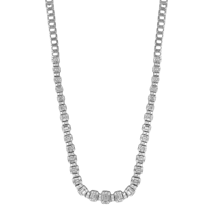 18kt White Gold Diamond Necklace