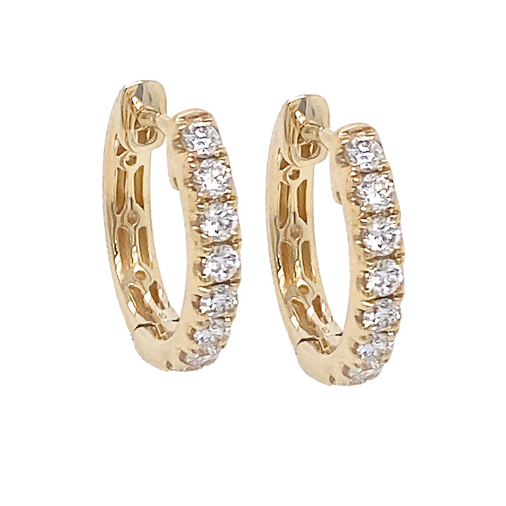 18kt Yellow Gold Diamond Earrings
