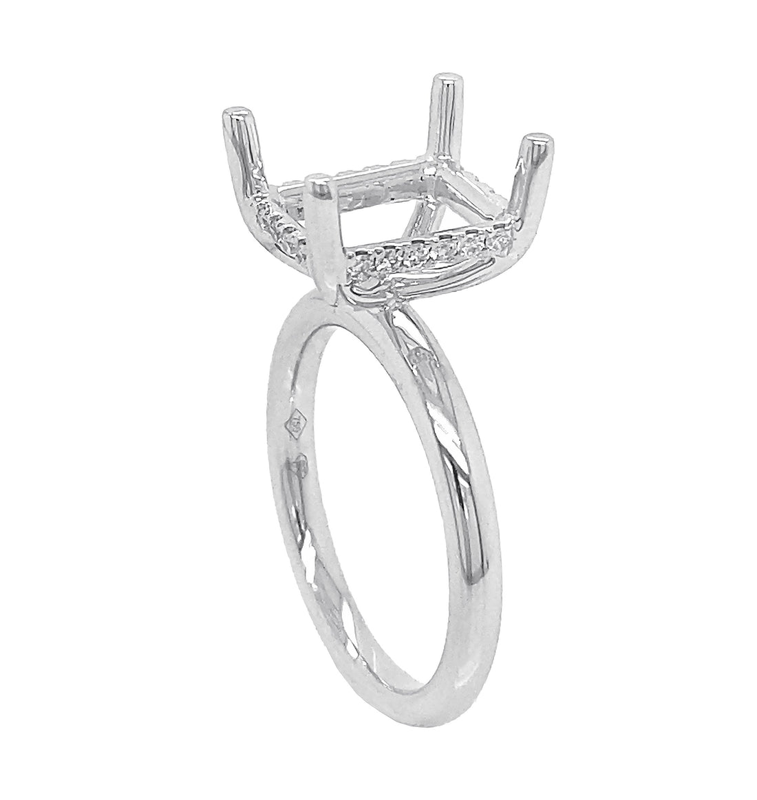 18Kt White Gold Diamond Semi-Mount