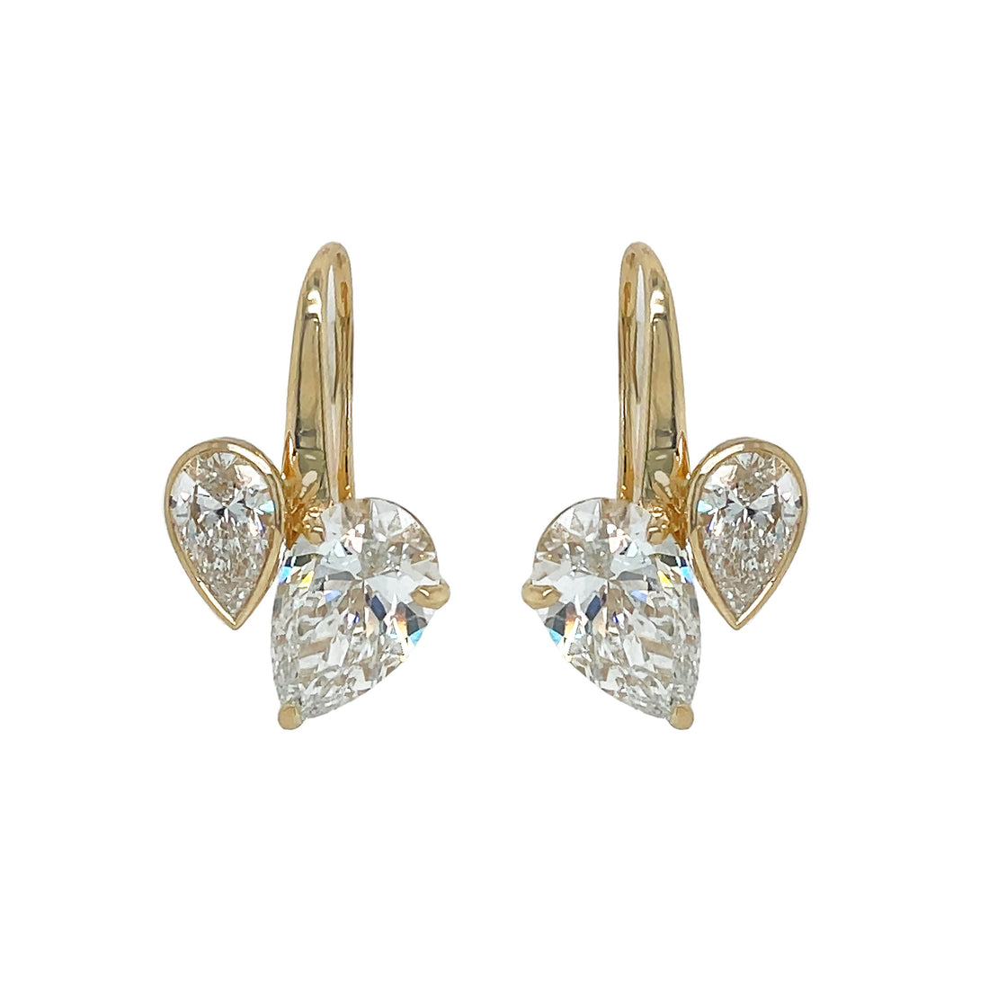 14kt Yellow Gold Lab Diamond Earrings