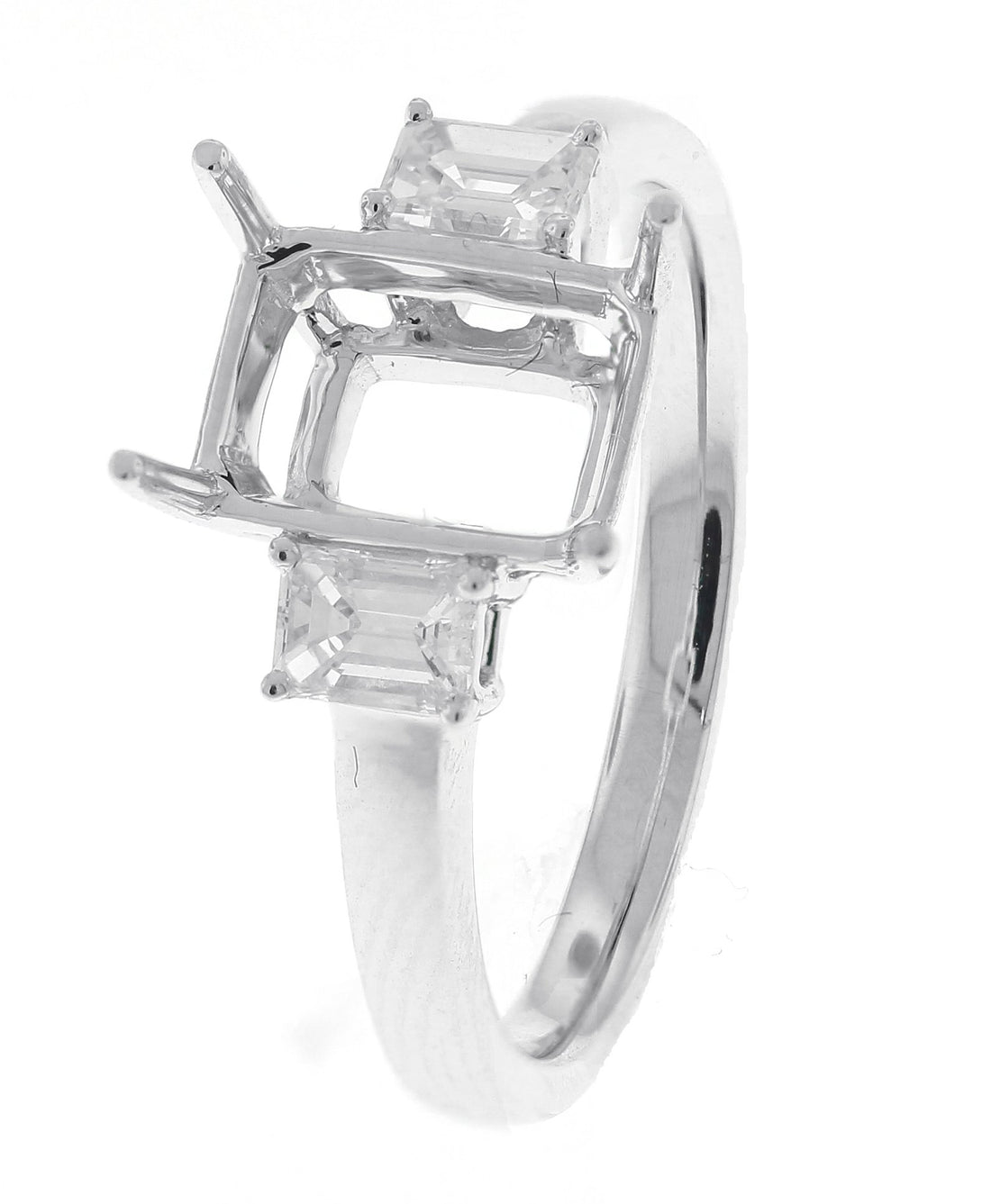 18kt White Gold Diamond Semi Mount