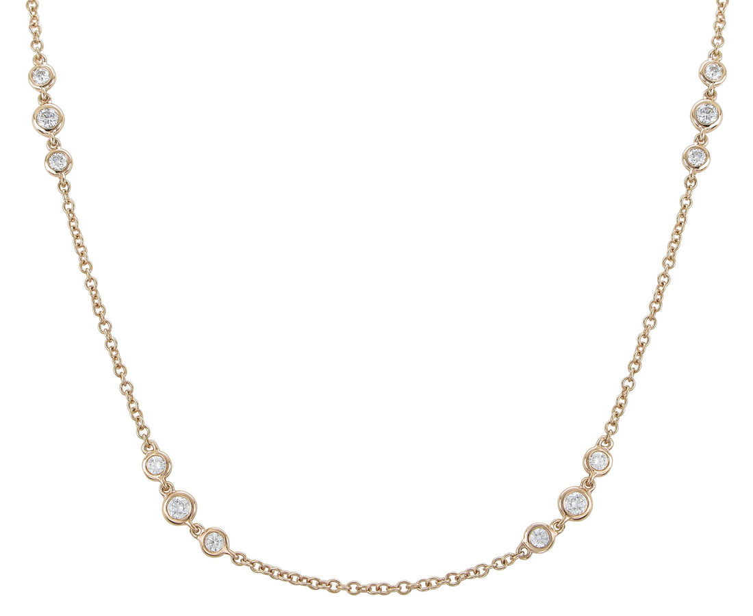 18kt Rose Gold Diamonds-by-the-inch Necklace