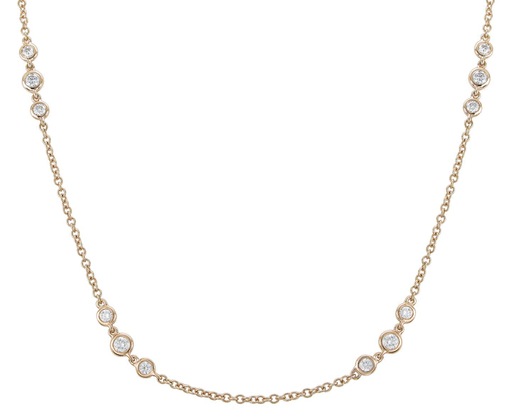 18kt Rose Gold Diamonds-by-the-inch Necklace