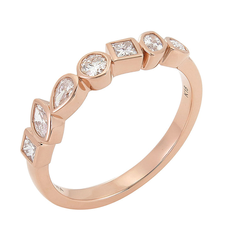18kt Rose Gold Diamond Band