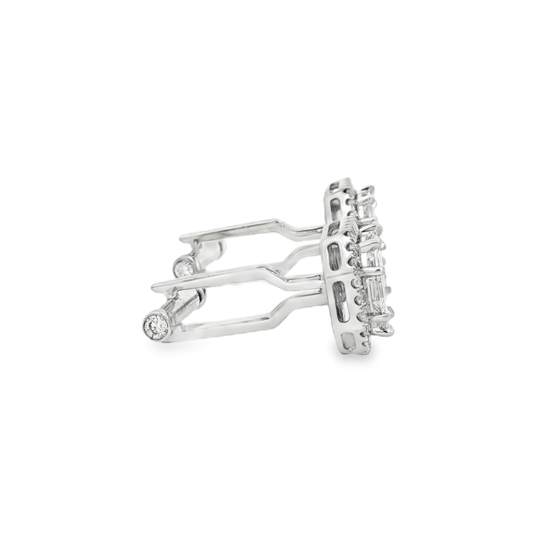 18kt Wihite Gold Diamond Cuff Links