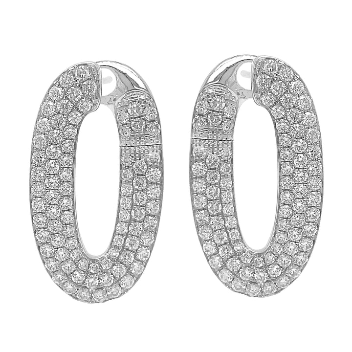 18kt White Gold Diamond Earrings