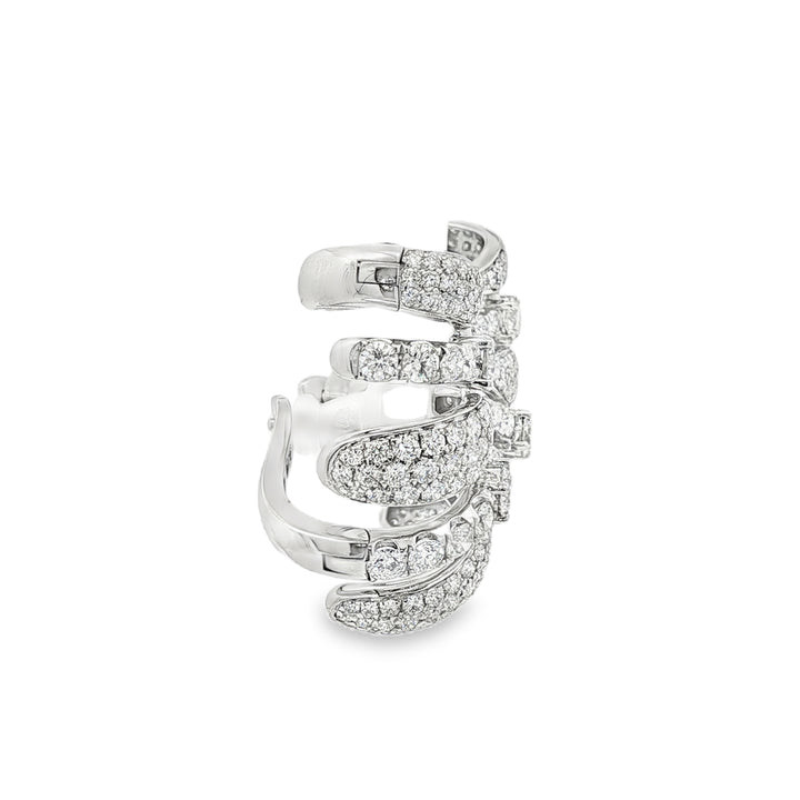 18kt White Gold Diamond Earring