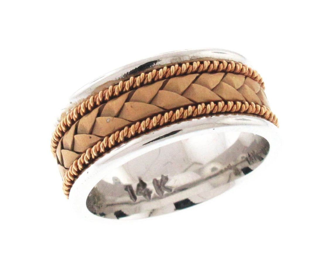 14kt White And Yellow Gold Wedding Band