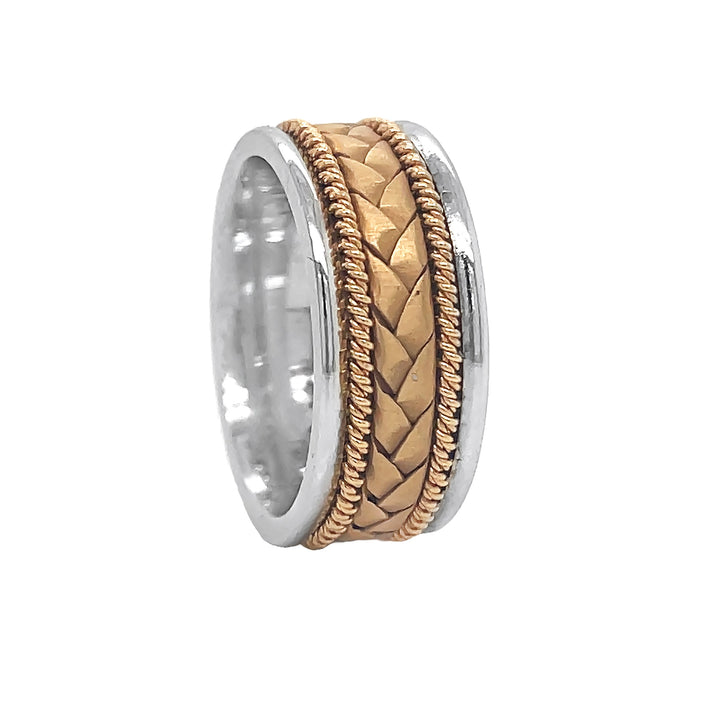 14kt White And Yellow Gold Wedding Band