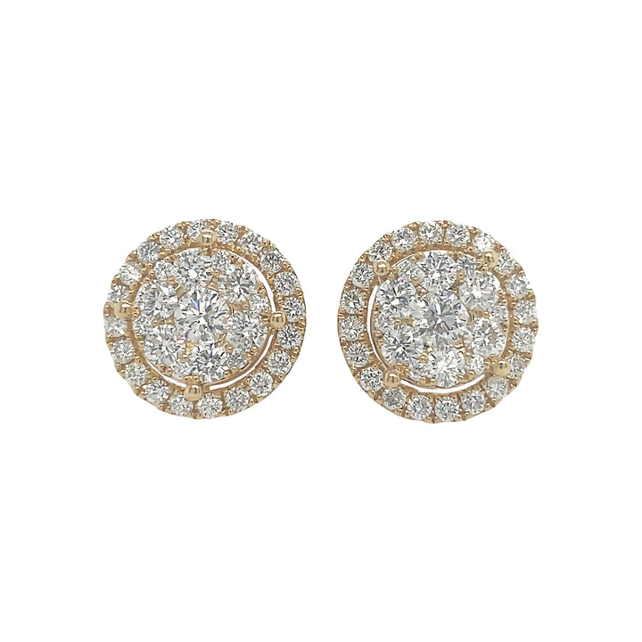 18kt Yellow Gold Diamond Earrings